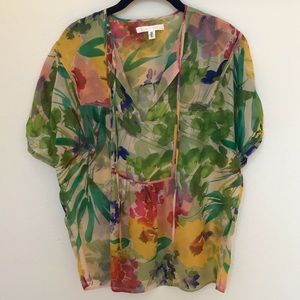Jenny Han watercolor floral blouse